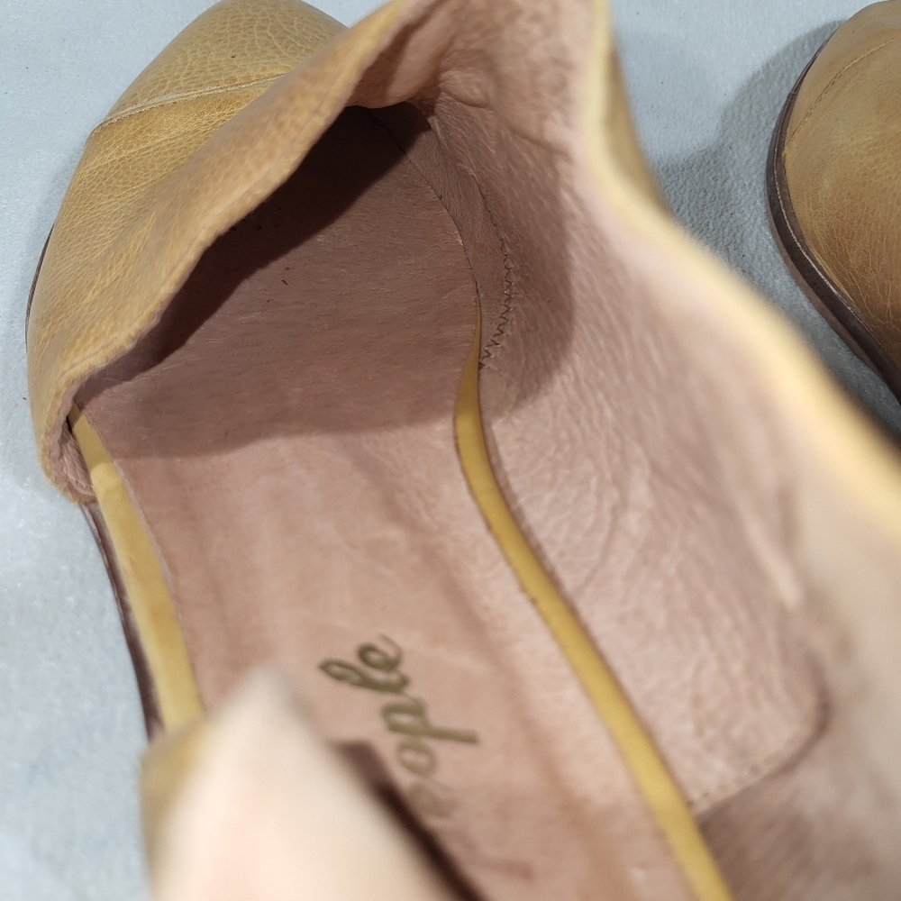 Free People Royale Flats Light Tan Leather Shoes Size EU 40 / US 9 - Picture 6 of 11